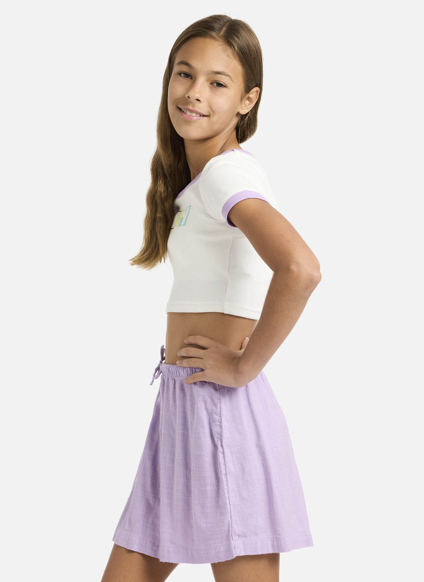 Jupe Longue Violette En Imprimé Fleuri À Taille Basse | Ensembles | PLT FR