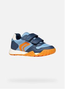 Baskets basses J RANN-E BOY garçon bleu