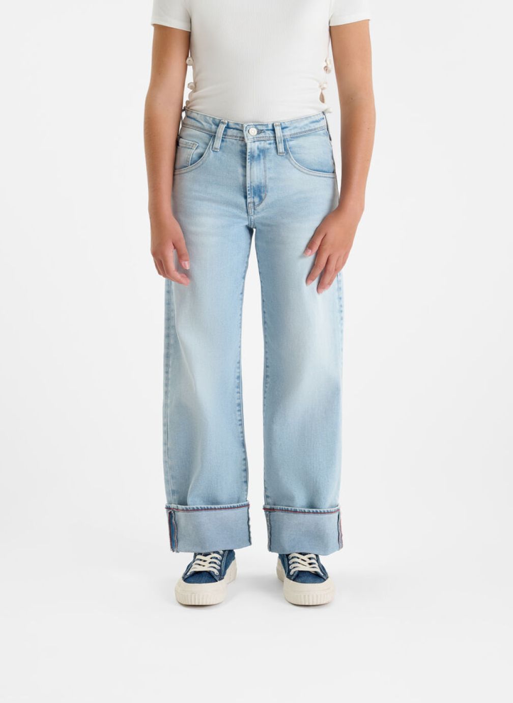 Jeans droits Jeans droite REVERS Blue fille bleu Le temps des cerises Jeans droits Jeans droite REVERS Blue fille bleu Bleu