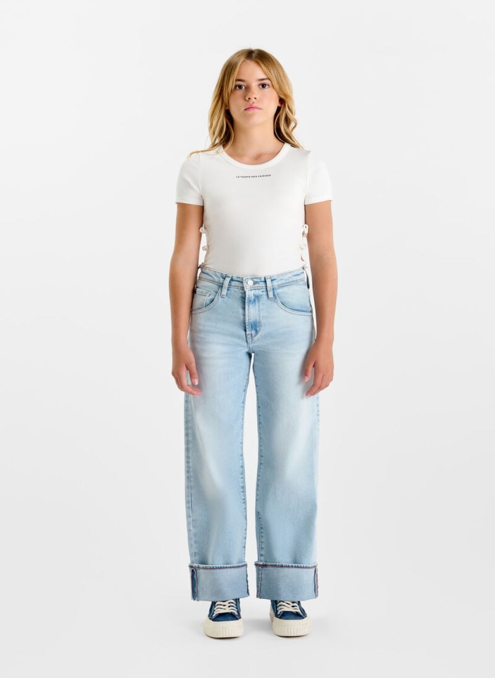 Jeans droits Jeans droite REVERS Blue fille bleu Le temps des cerises Jeans droits Jeans droite REVERS Blue fille bleu Bleu