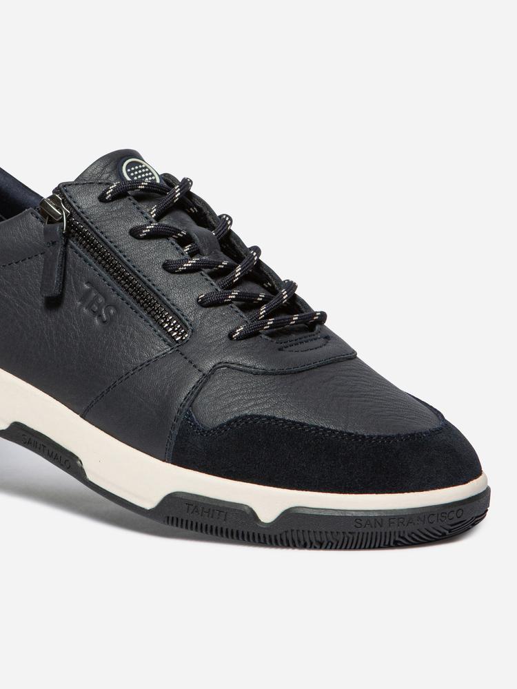 Baskets basses Baskets cuir GEDEZIP CREME / MARINE homme bleu TBS Baskets basses Baskets cuir GEDEZIP CREME / MARINE homme bleu Bleu
