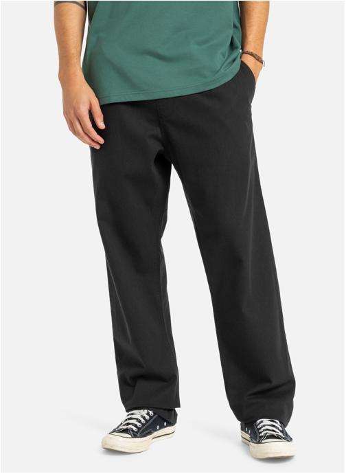Quiksilver Pantalons droits Taxer Regular Twill homme noir