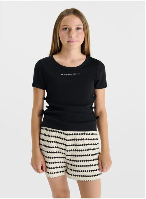 Le temps des cerises Tee-shirts Tee-Shirt BALTAGI Black fille noir