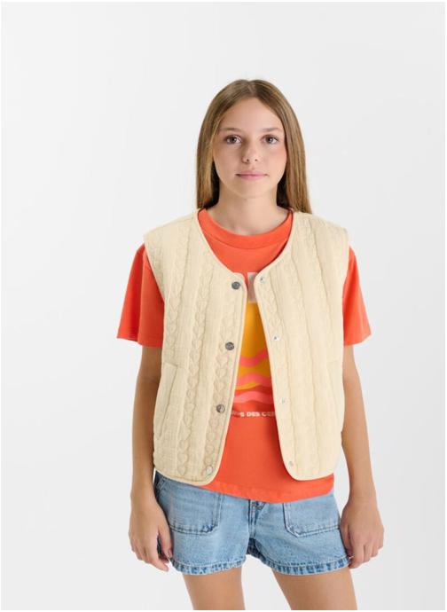 Le temps des cerises Vestes Veste sans manches GUDRAGI Beige fille beige