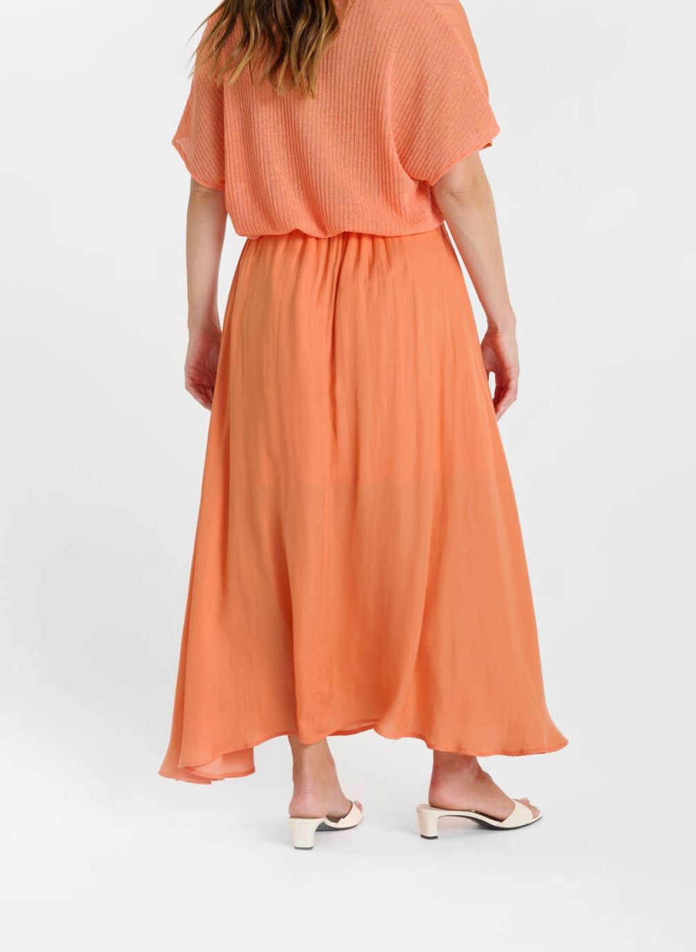 Jupes mi-longues Jupe droite EZIA Orange femme orange Le temps des cerises Jupes mi-longues Jupe droite EZIA Orange femme orange Orange
