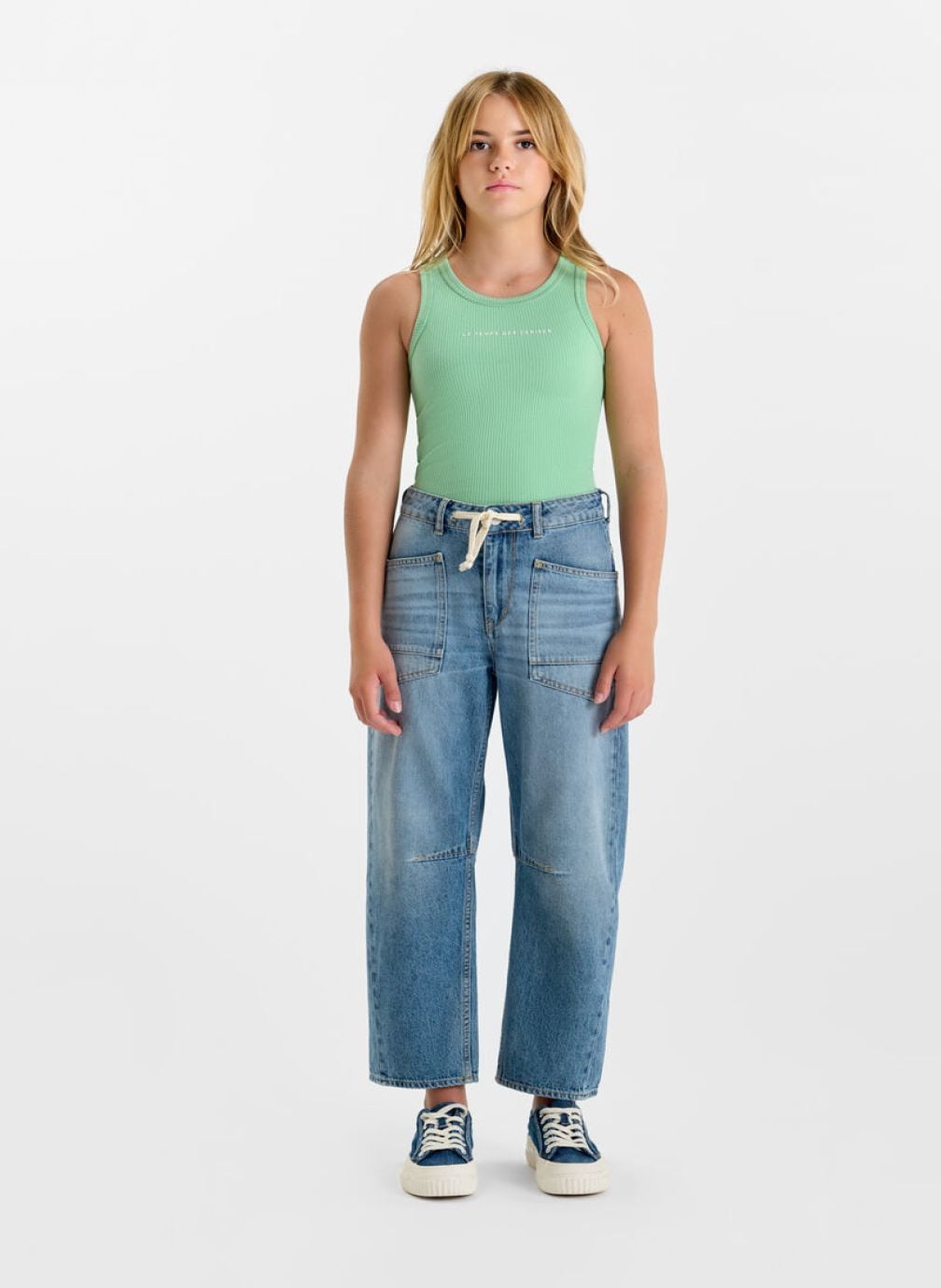 Jeans droits Jeans loose Blue fille bleu Le temps des cerises Jeans droits Jeans loose Blue fille bleu Bleu