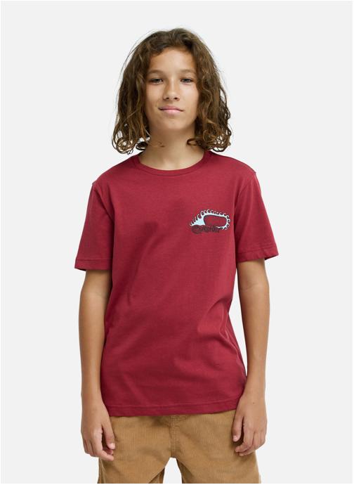 Quiksilver Tee-shirts Skeleton Ride garçon rouge