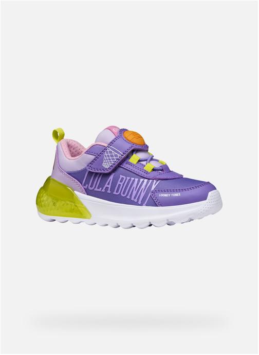 Geox Baskets basses ACTIVART ILLUMINUS GIRL fille violet