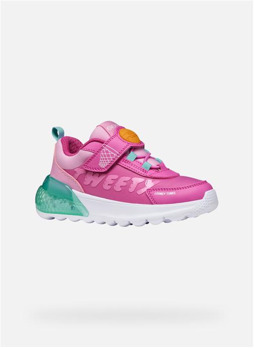 Geox Baskets basses ACTIVART ILLUMINUS GIRL fille rose