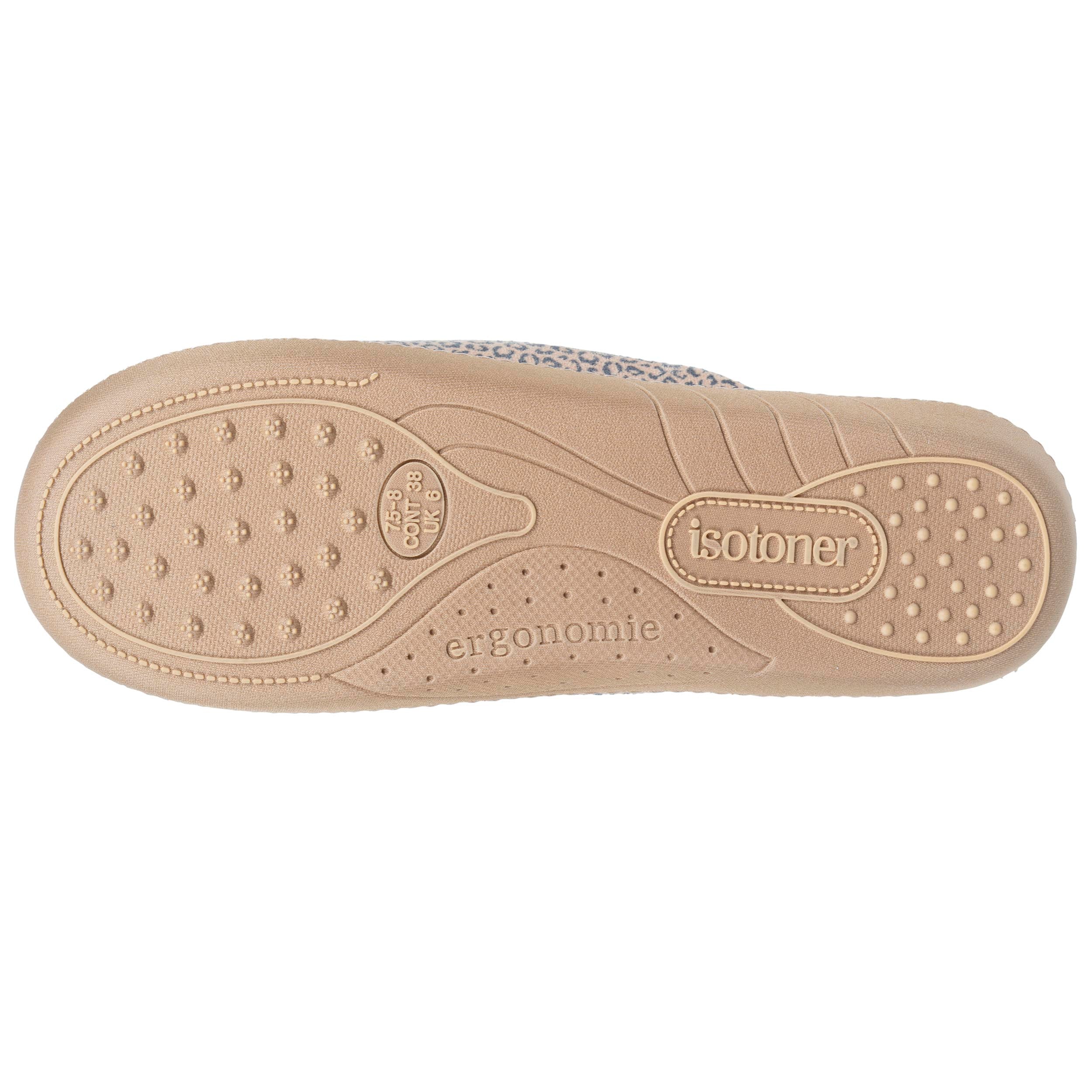 Chaussons Chaussons mules Femme Léopard beige femme beige Isotoner Chaussons Chaussons mules Femme Léopard beige femme beige Beige