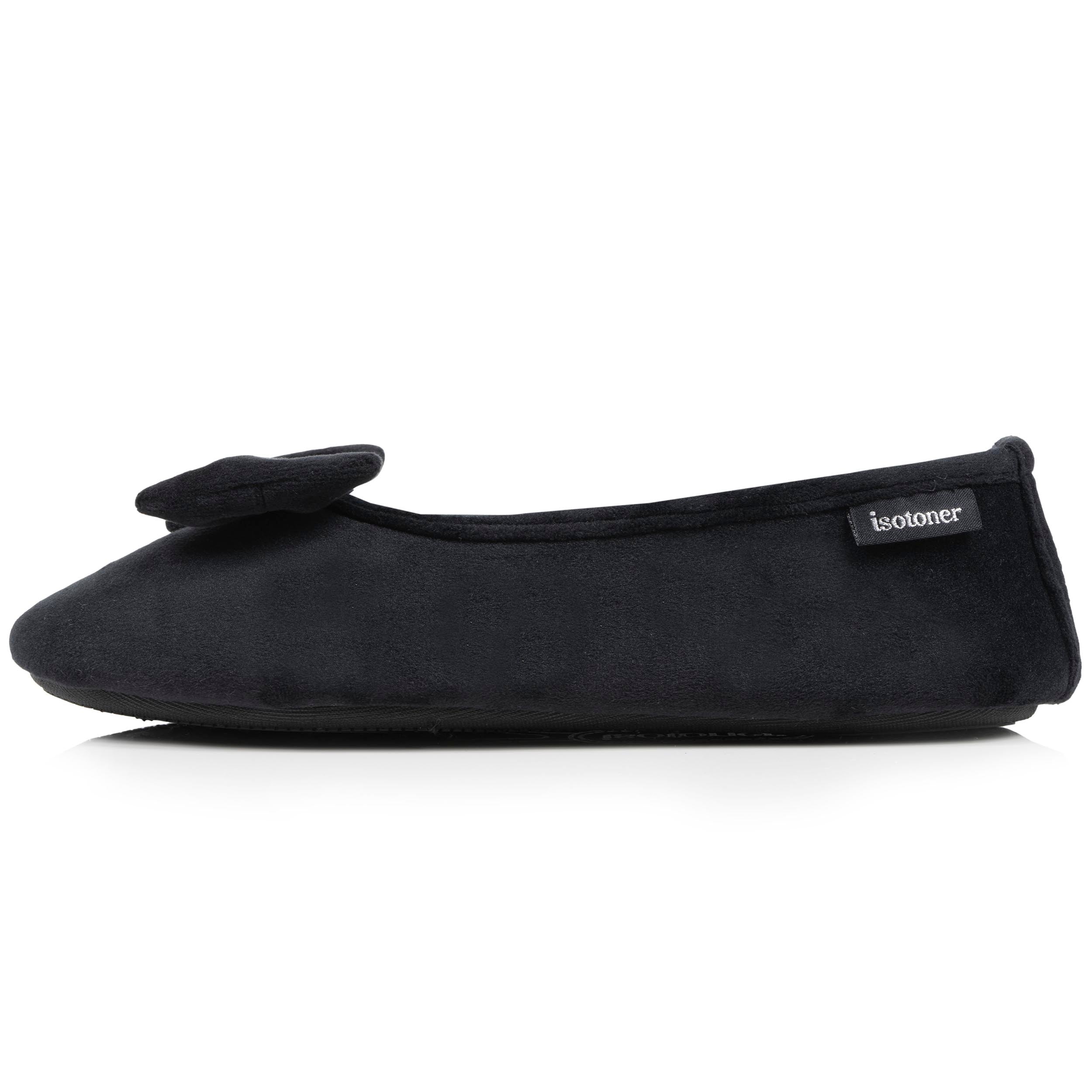 Chaussons Chaussons ballerines Femme Noir pois femme noir Isotoner Chaussons Chaussons ballerines Femme Noir pois femme noir Noir verni