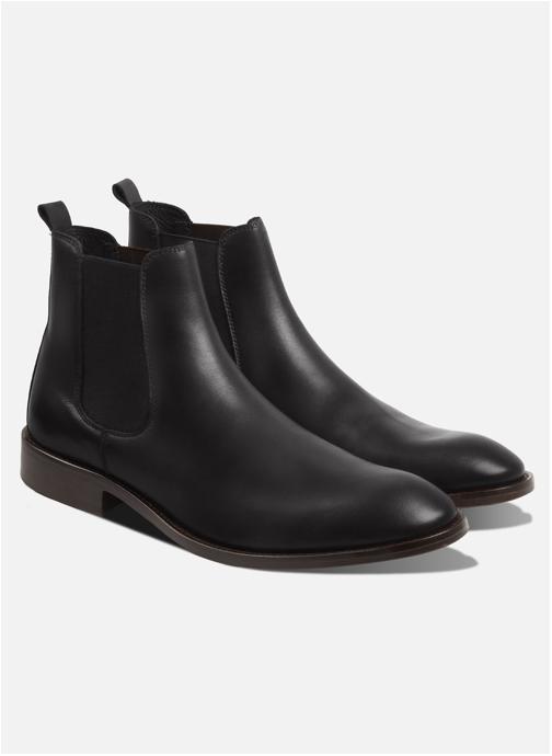 JULES & JENN Bottines et boots Chelsea boots cuir noir homme noir