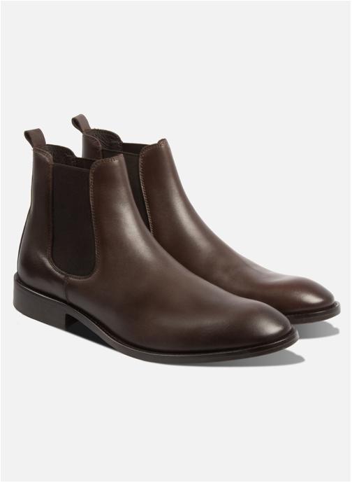 JULES & JENN Bottines et boots Chelsea boots cuir marron homme marron