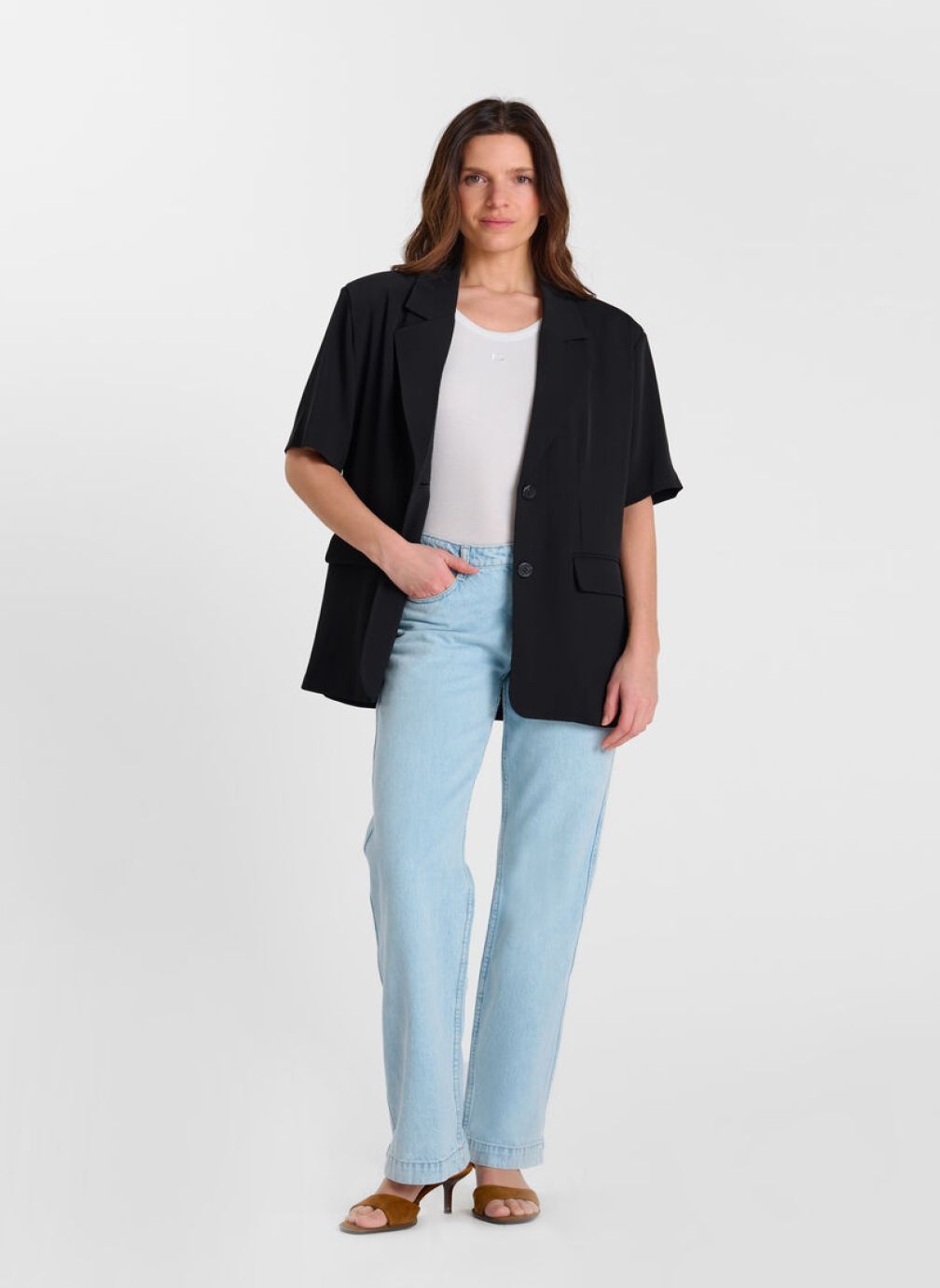 Vestes Veste sans manches MIALY Black femme noir Le temps des cerises Vestes Veste sans manches MIALY Black femme noir Noir