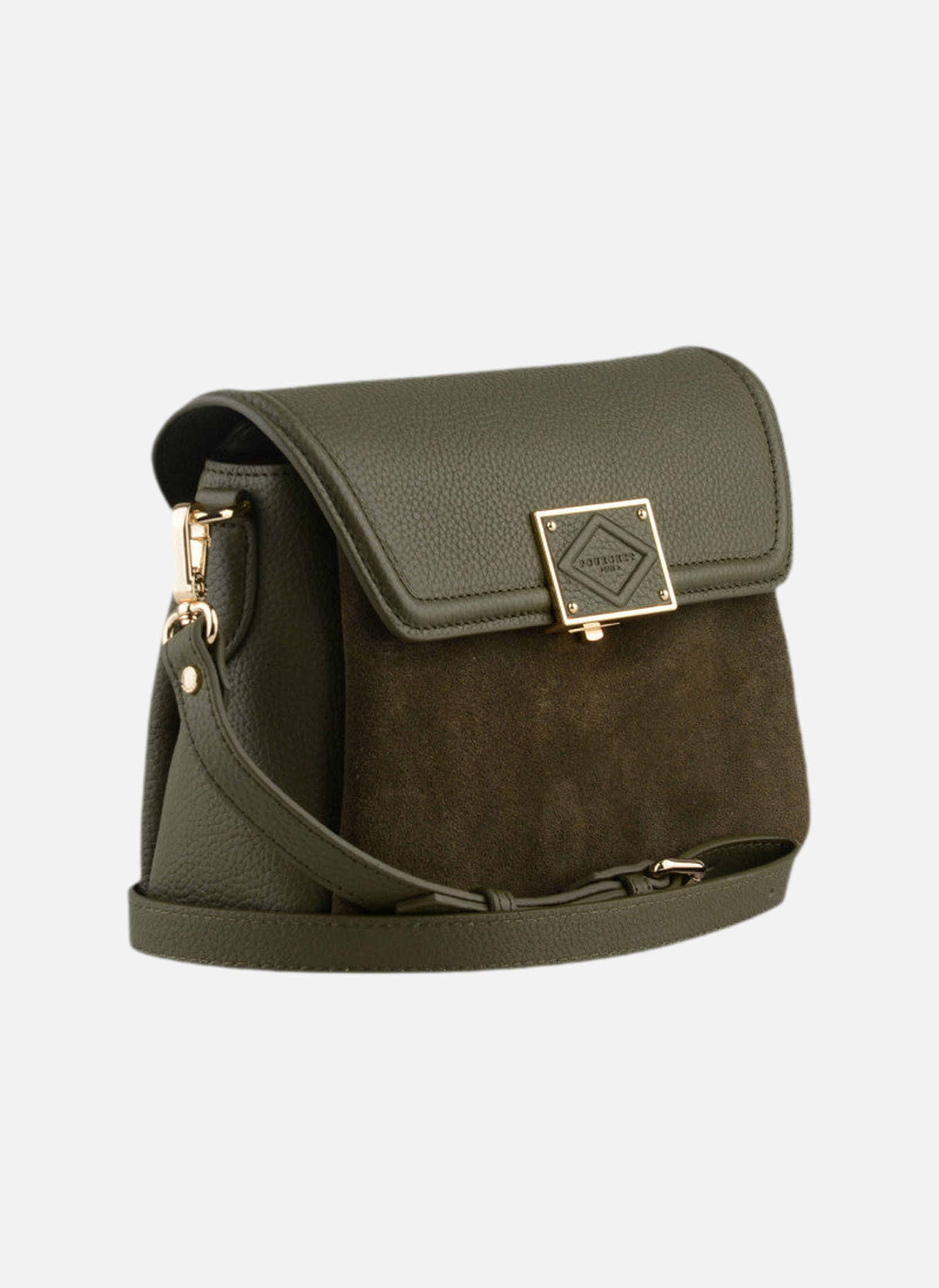 Sacs bandoulière Carat Nubuck femme vert Pourchet Sacs bandoulière Carat Nubuck femme vert Vert olive
