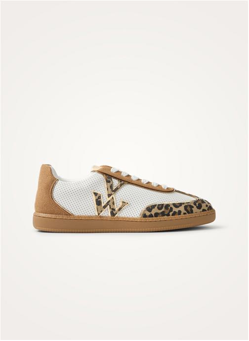 Vanessa Wu Baskets basses AURA Initials femme blanc