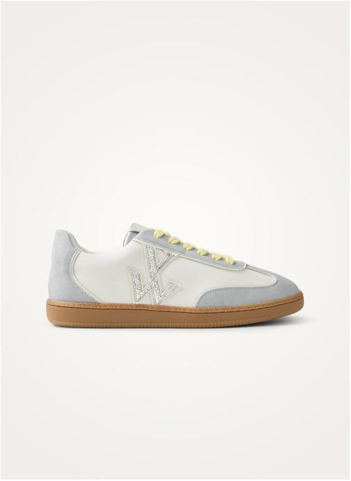 Vanessa Wu Baskets basses AURA Initials femme bleu