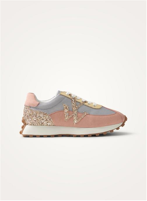 Vanessa Wu Baskets basses Flow Intitials femme rose