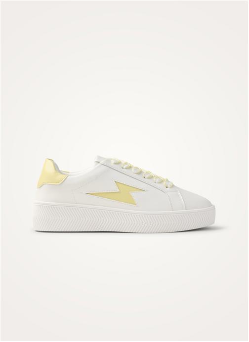 Vanessa Wu Baskets basses JANE Emblem femme jaune