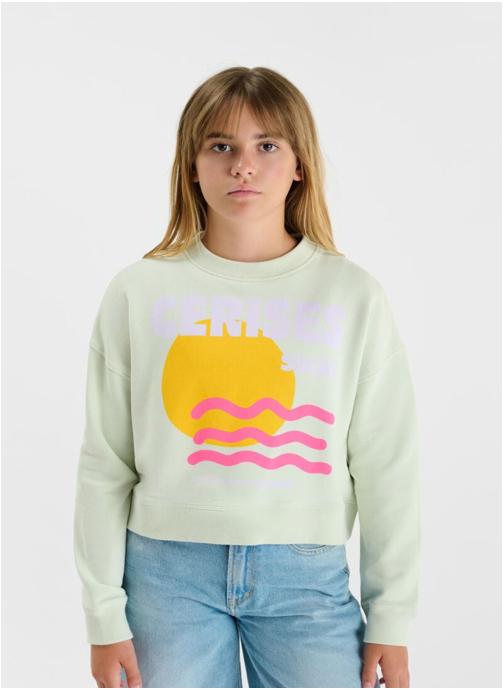 Le temps des cerises Sweats à capuche Sweat-Shirt ASTAGI Green fille vert
