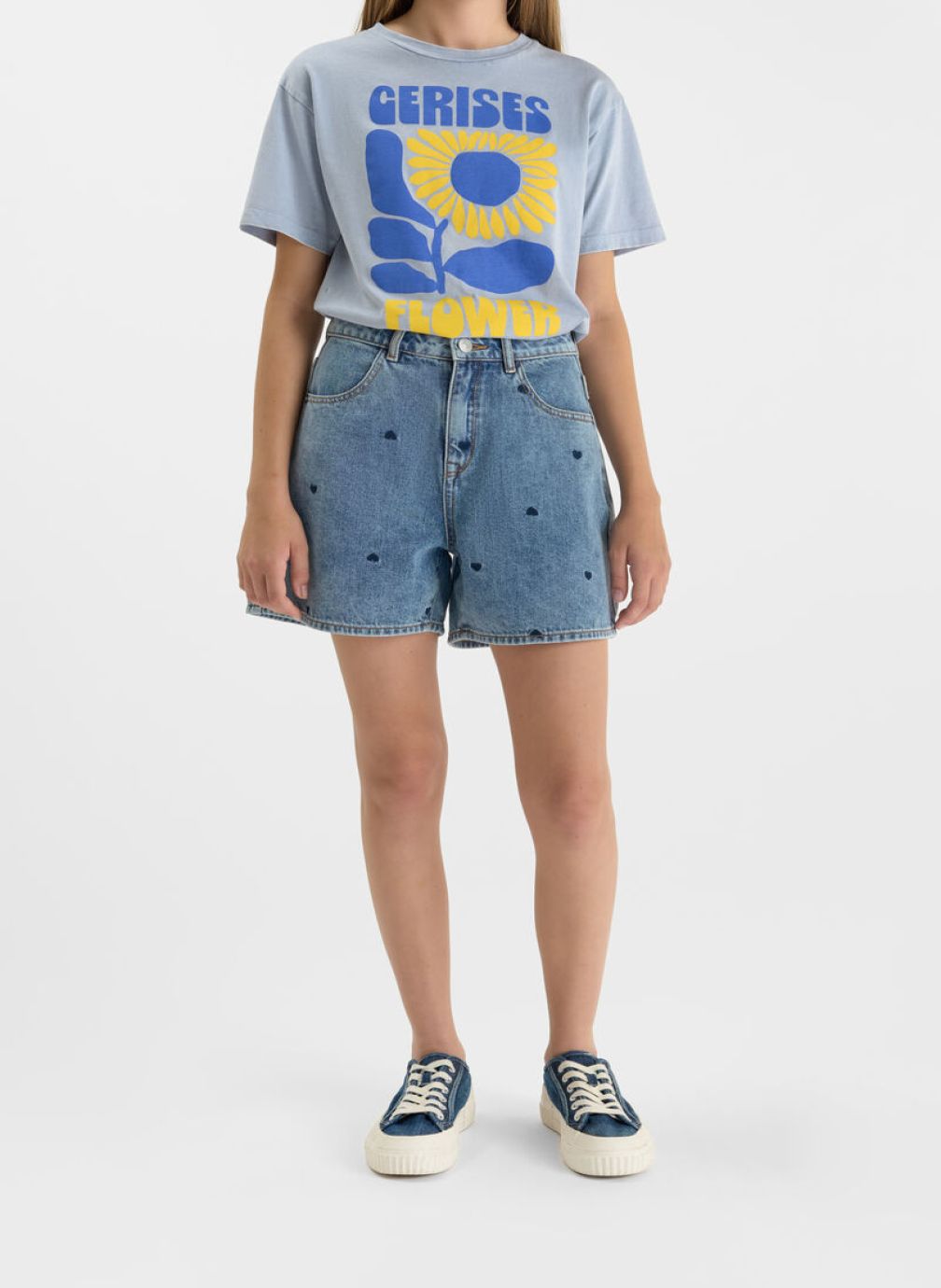 Shorts Short en jeans EVAGI Blue fille bleu Le temps des cerises Shorts Short en jeans EVAGI Blue fille bleu Bleu