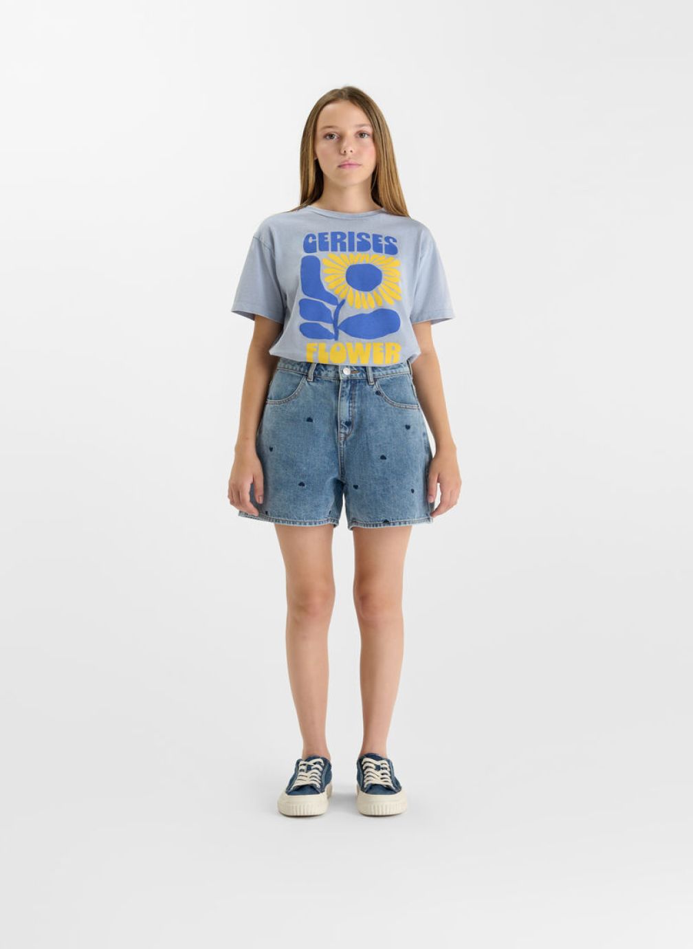 Shorts Short en jeans EVAGI Blue fille bleu Le temps des cerises Shorts Short en jeans EVAGI Blue fille bleu Bleu