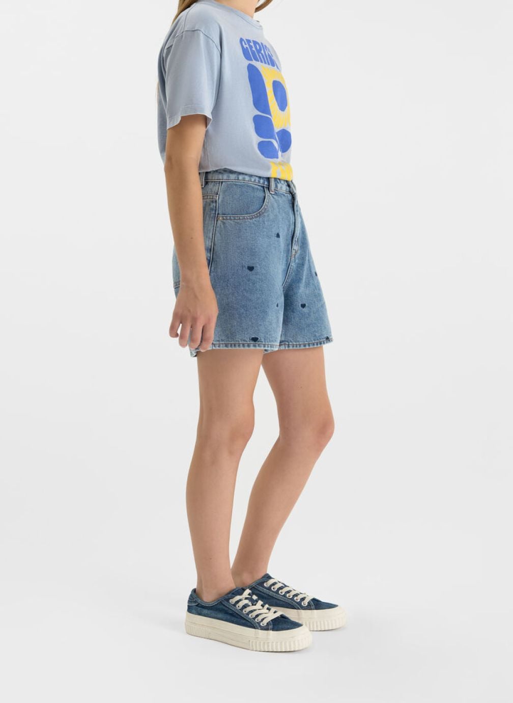 Shorts Short en jeans EVAGI Blue fille bleu Le temps des cerises Shorts Short en jeans EVAGI Blue fille bleu Bleu