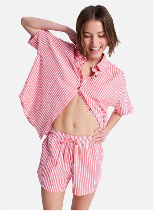 Roxy Shorts Lekeitio Break High Stripe femme rouge