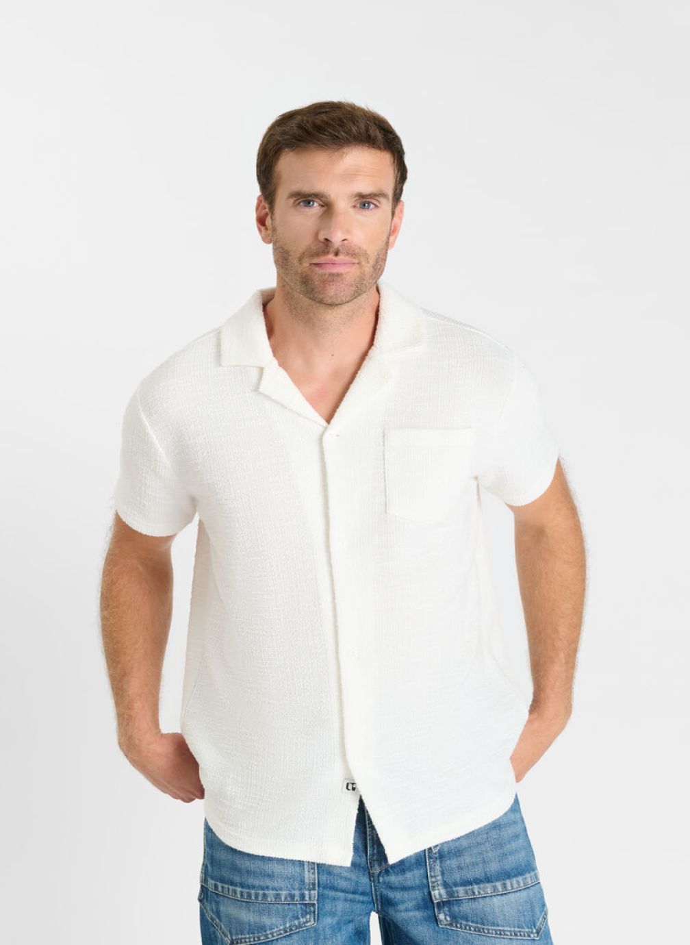 Chemises Chemise TIMON White homme blanc Le temps des cerises Chemises Chemise TIMON White homme blanc Blanc