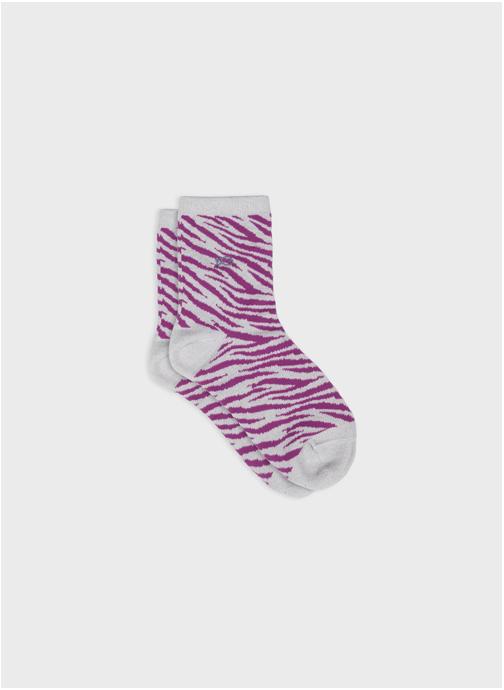 BILLYBELT Chaussettes Zèbre femme violet