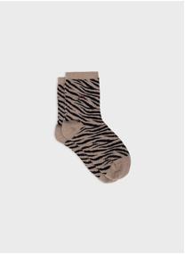 Chaussettes Zèbre femme marron