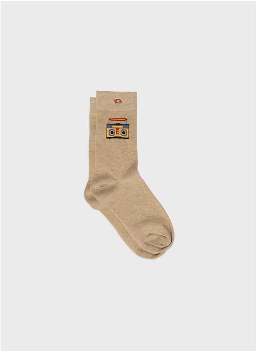 BILLYBELT Chaussettes A motifs homme beige