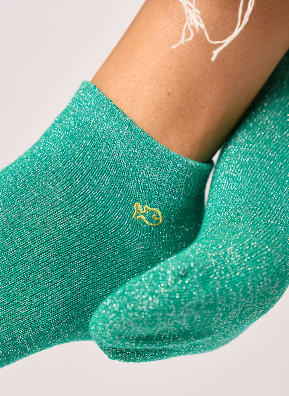 Socquettes Unies pailletées femme vert BILLYBELT Socquettes Unies pailletées femme vert Vert