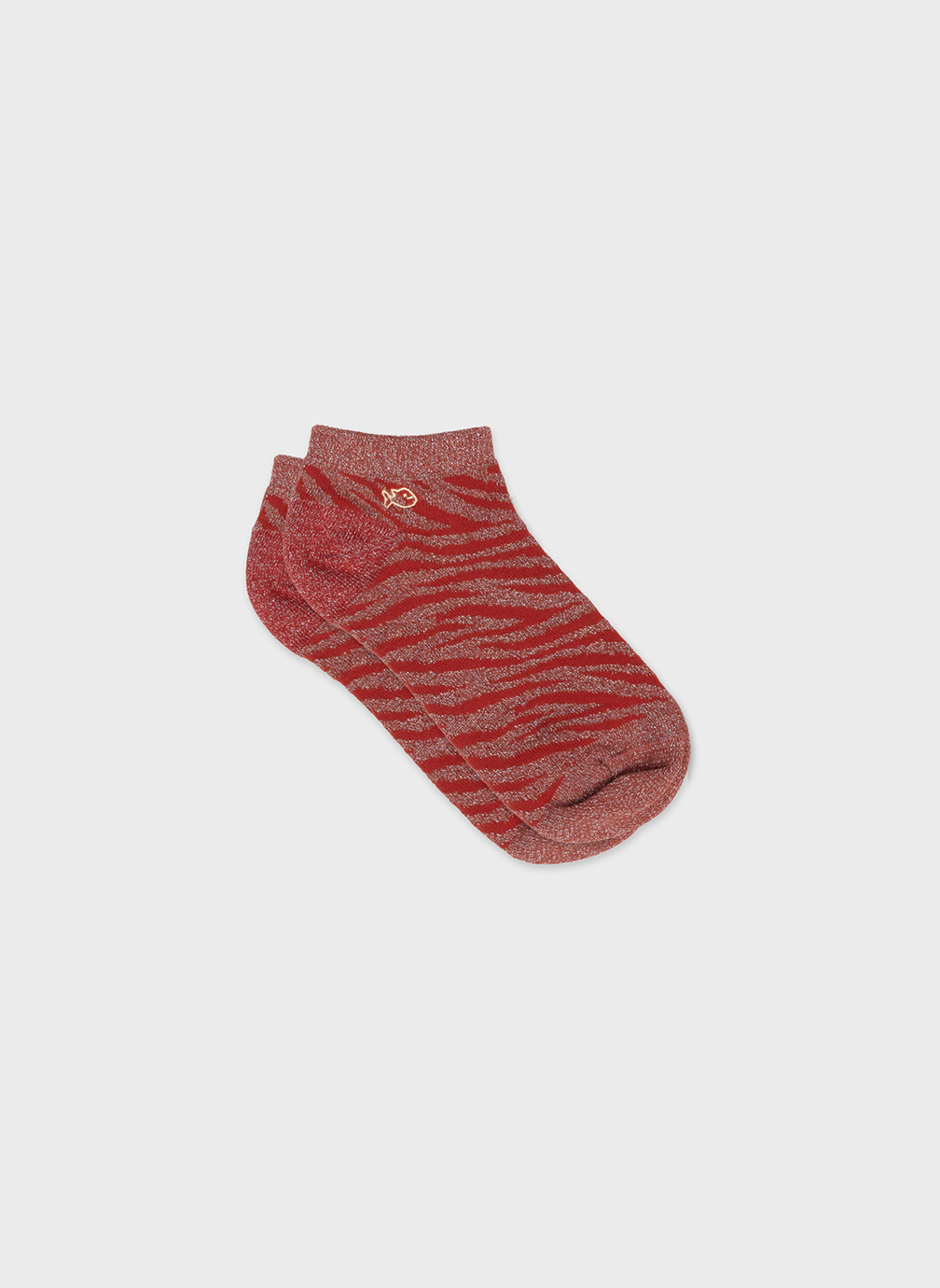 Socquettes Zèbre femme rouge BILLYBELT Socquettes Zèbre femme rouge Rouge