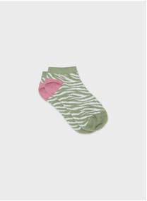 Socquettes Zèbre femme beige