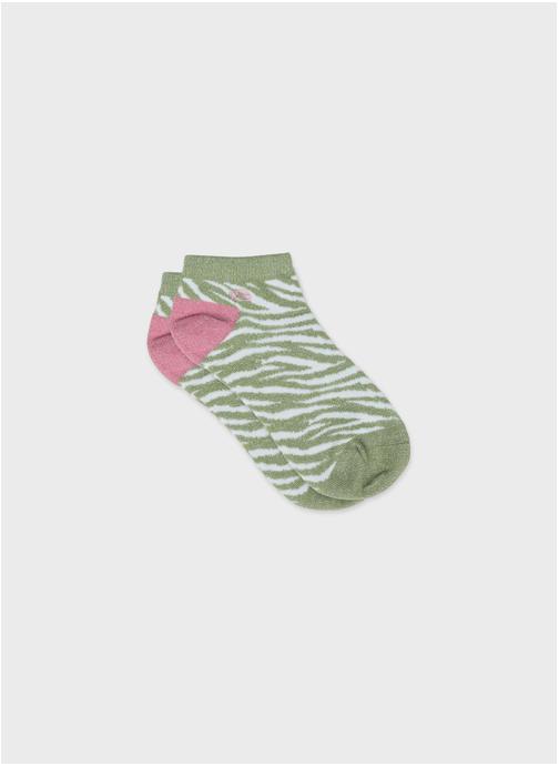 BILLYBELT Socquettes Zèbre femme vert