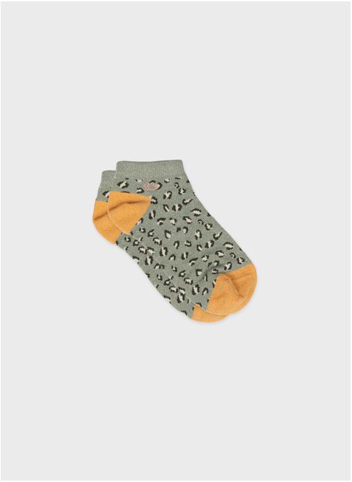 BILLYBELT Socquettes Léopard femme vert