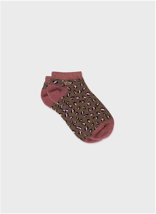 BILLYBELT Socquettes Léopard femme marron