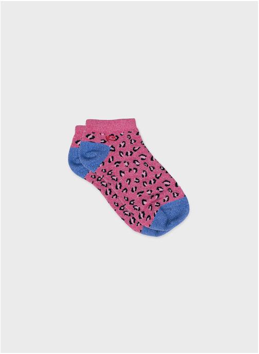 BILLYBELT Socquettes Léopard femme rose