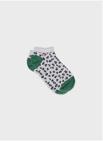Socquettes Léopard femme vert