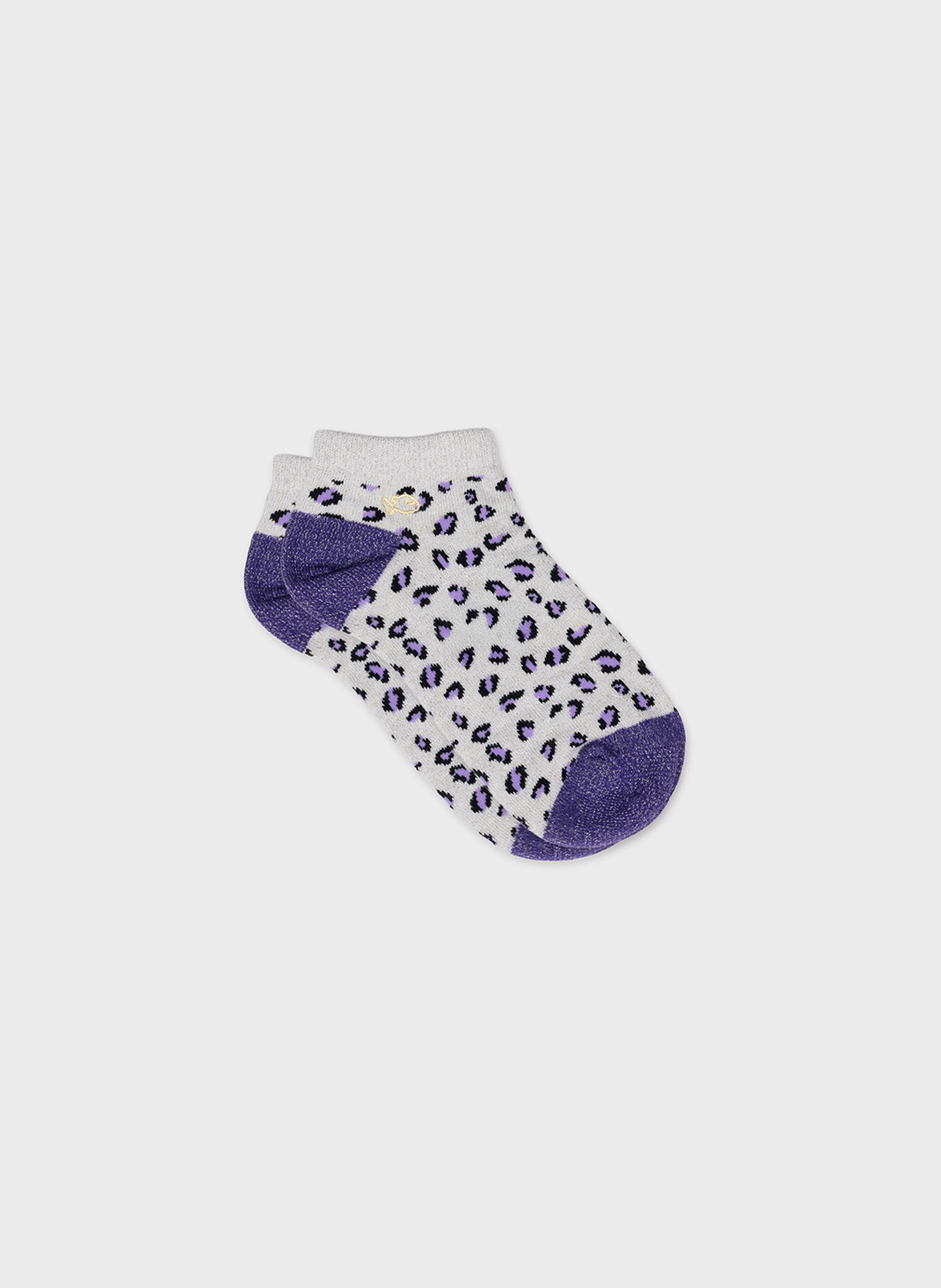 Socquettes Léopard femme violet BILLYBELT Socquettes Léopard femme violet Violet
