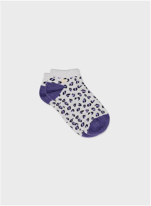 BILLYBELT Socquettes Léopard femme violet