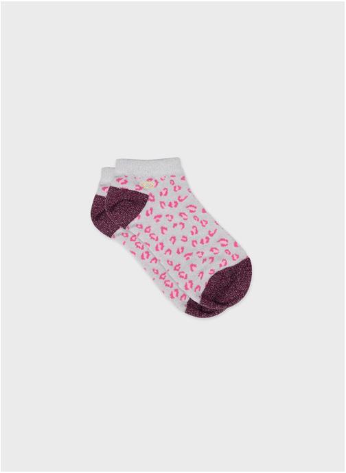 BILLYBELT Socquettes Léopard femme blanc