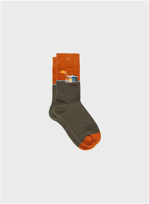 BILLYBELT Chaussettes A motifs homme vert