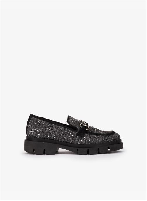 Mocassins Femme Pedro Miralles Taille 40 - Argentés Avec Glands - Occasion Très Bon état