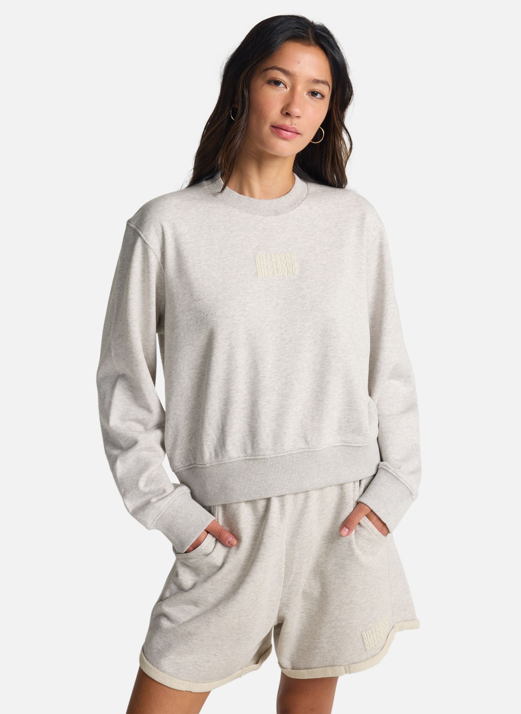 Sweats à capuche Family Tree femme gris Billabong Sweats à capuche Family Tree femme gris Gris