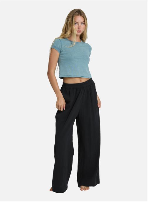 Billabong Pantalons droit Follow Me femme noir