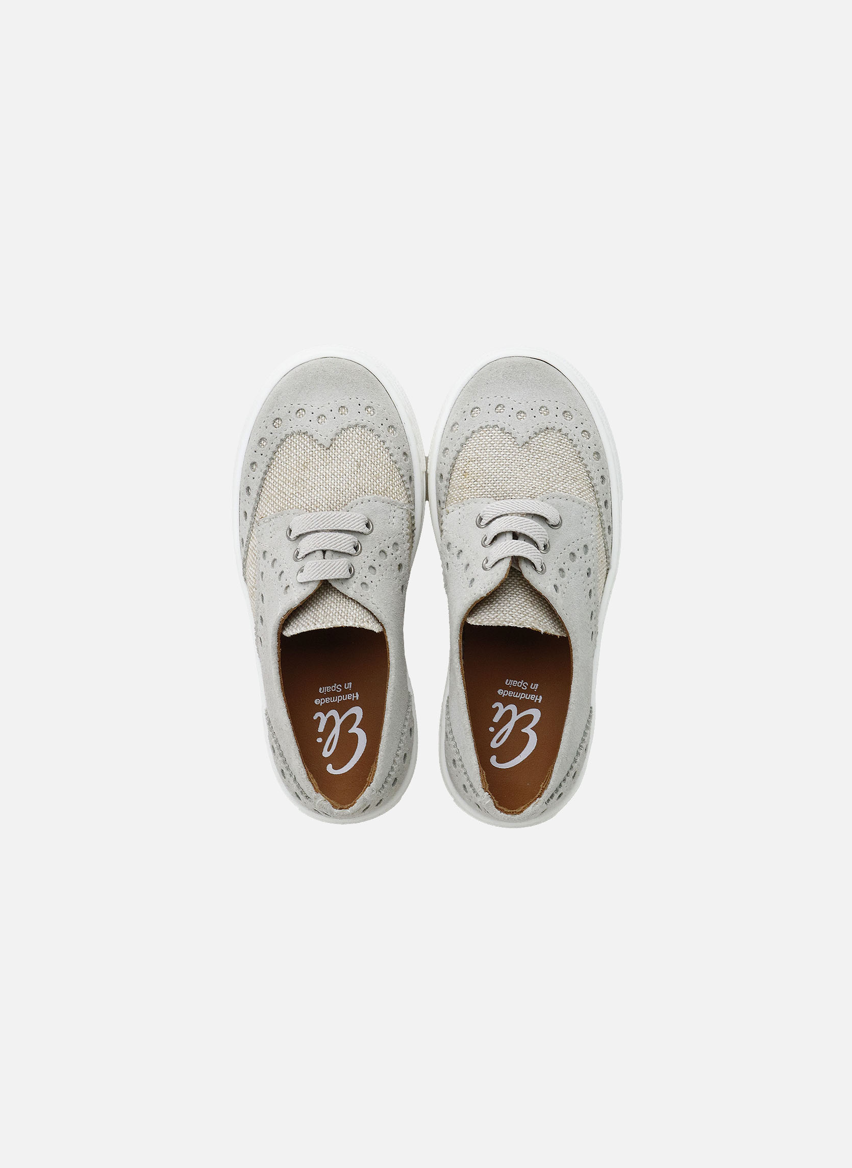 Baskets basses Baskets cuir 8309Y-VELOUR-PERLINE Gris garçon gris Eli 1957 Baskets basses Baskets cuir 8309Y-VELOUR-PERLINE Gris garçon gris Gris
