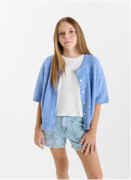 Le temps des cerises Gilets Cardigan MAGNUSGI Blue fille bleu