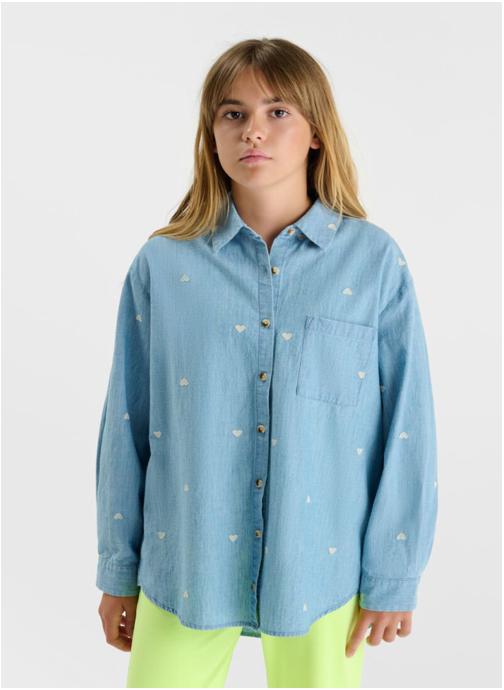 Le temps des cerises Chemises Chemise ELIDAGI Blue fille bleu